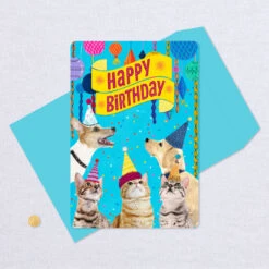 Hallmark 16" Party Cats And Dogs Jumbo Birthday Card From All 14 Hallmark 16" Party Cats And Dogs Jumbo Birthday Card From All -Hallmark Party Cats Dogs Birthday Card From Us 1299CBG3004 05