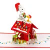 Hallmark Peanuts® Snoopy Joy To The World 3D Pop-Up Christmas Card -Hallmark Peanuts Snoopy and Woodstock 3D PopUp Christmas Card 1499IXC8994 01