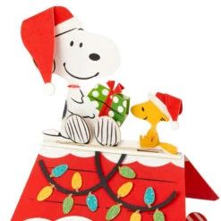 Hallmark Peanuts® Snoopy Joy To The World 3D Pop-Up Christmas Card -Hallmark Peanuts Snoopy and Woodstock 3D PopUp Christmas Card 1499IXC8994 02