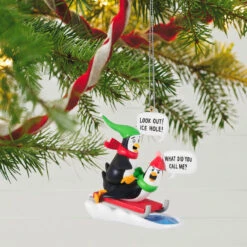 Hallmark -Hallmark Penguins Sledding Keepsake Ornament 2099QGO2867 02