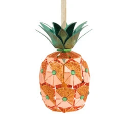 Pineapple Premium Metal Hallmark Ornament -Hallmark Pineapple Metal Christmas Ornament 1HDL2146 04
