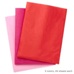 Hallmark Red/Fuchsia/Pink 3-Pack Bulk Tissue Paper, 120 Sheets -Hallmark RedFuchsiaPink 3Pack Bulk Tissue Paper 5TIS1145 03