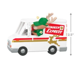 Hallmark Grandma Got Run Over By A Reindeer Musical Ornament -Hallmark Reindeer Express Delivery Truck Keepsake Ornament 2199QGO2639 03