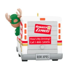 Hallmark Grandma Got Run Over By A Reindeer Musical Ornament -Hallmark Reindeer Express Delivery Truck Keepsake Ornament 2199QGO2639 06