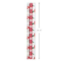 Hallmark Rustic Winter 3-Pack Reversible Metallic Christmas Wrapping Paper, 120 Sq. Ft. 10 Hallmark Rustic Winter 3-Pack Reversible Metallic Christmas Wrapping Paper, 120 Sq. Ft. -Hallmark Rustic Winter Reversible Christmas Wrapping Paper 5JXW1034 03