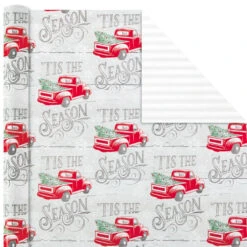 Hallmark Rustic Winter 3-Pack Reversible Metallic Christmas Wrapping Paper, 120 Sq. Ft. 11 Hallmark Rustic Winter 3-Pack Reversible Metallic Christmas Wrapping Paper, 120 Sq. Ft. -Hallmark Rustic Winter Reversible Christmas Wrapping Paper 5JXW1034 04