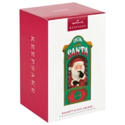 Hallmark Naughty & Nice Arcade Ornament With Light And Sound -Hallmark Santa Arcade Carnival Game Keepsake Ornament 3499QGO2667 04