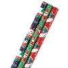 Hallmark Santa Fun 3-Pack Christmas Wrapping Paper Assortment, 120 Sq. Ft. -Hallmark Santa Fun Hallmark Mahogany Christmas Wrapping Paper 5JXW1037 01