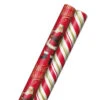 Hallmark Santa And Stripes 2-Pack Christmas Wrapping Paper Assortment, 160 Sq. Ft. -Hallmark Santa and Stripes Assorted Christmas Wrapping Paper 5JXW1055 01