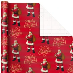 Hallmark Santa And Stripes 2-Pack Christmas Wrapping Paper Assortment, 160 Sq. Ft. 12 Hallmark Santa And Stripes 2-Pack Christmas Wrapping Paper Assortment, 160 Sq. Ft. -Hallmark Santa and Stripes Assorted Christmas Wrapping Paper 5JXW1055 05