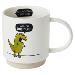 Hallmark T-Rex Love You This Much Funny Mug, 16 Oz.