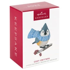 Hallmark Cozy Critters Ornament -Hallmark Tufted Timouse in Scarf Keepsake Ornament 1499QXR8019 04