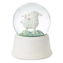 Hallmark Little Lamb Musical Snow Globe 5 Hallmark Little Lamb Musical Snow Globe -Hallmark White Lamb in Flowers and Grass Water Globe 1BBY4723 02