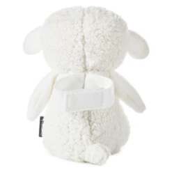 Hallmark Lullaby Lamb Musical Stuffed Animal, 8.25" -Hallmark White Plush Lamb With Cross Stuffed Animal 1BBY4720 02