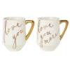 Hallmark Love You And Love You More Mugs, Set Of 2 1 Hallmark Love You And Love You More Mugs, Set Of 2 -Hallmark White and Gold Love You and Love You More Mugs 1ERL1194 01