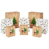 Hallmark Merry Mix 8-Pack Christmas Gift Bags, Assorted Sizes And Designs -Hallmark White and Kraft Paper Assortment Christmas Gift Bags 5XGB1410 01
