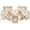 Hallmark Christmas Kraft 8-Pack Holiday Gift Bags, Assorted Sizes And Designs -Hallmark White on Kraft Paper Assortment Christmas Gift Bags 5XGB1417 01